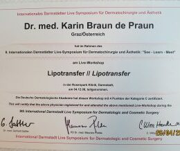 Dr. Braun de Praun - Zertifikat
